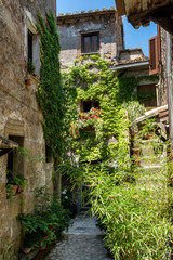 Fototapeta na wymiar Calcata, historic village in Italy