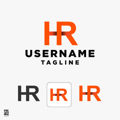 Hr letter rh initial logo icon