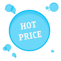 abstract background with speech bubbles hot price