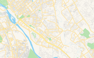Printable street map of Noida, India