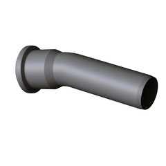 Plastic sewer pipe grey on white background, isolated. 3D rendering of excellent quality in high resolution. It can be enlarged and used as a background or texture.