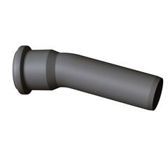 Plastic sewer pipe grey on white background, isolated. 3D rendering of excellent quality in high resolution. It can be enlarged and used as a background or texture.