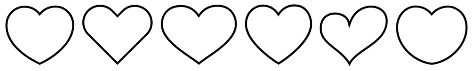 Heart Shape Black | Love | Logo | Variations