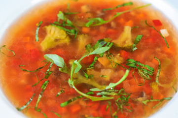vegetable soup with vegetables