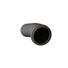 Plastic sewer pipe grey on white background, isolated. 3D rendering of excellent quality in high resolution. It can be enlarged and used as a background or texture.