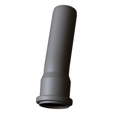 Plastic sewer pipe grey on white background, isolated. 3D rendering of excellent quality in high resolution. It can be enlarged and used as a background or texture.