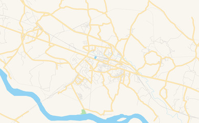 Printable street map of Asansol, India