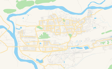 Printable street map of Rourkela, India