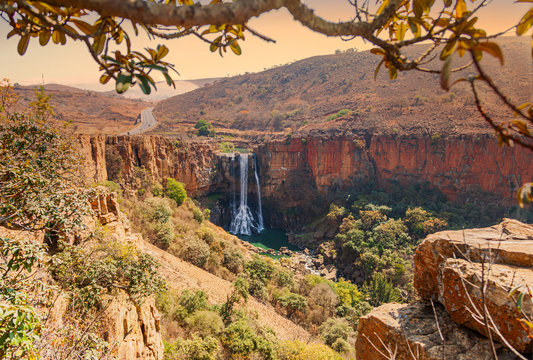 The Elands River Waterfall at Waterval Boven in Mpumalanga, South Africa