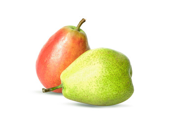 pears isolated on white background  clipping path