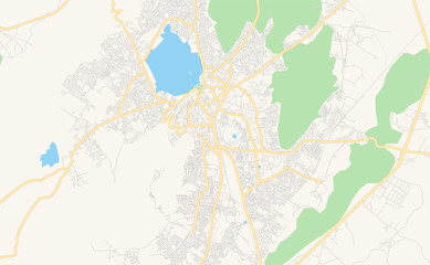 Printable street map of Ajmer, India