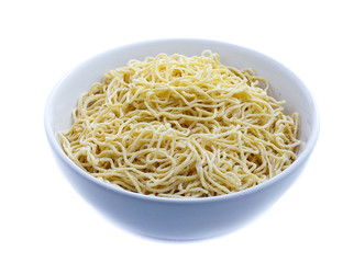 yellow noodle isolated on white