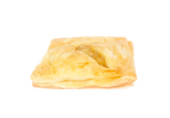 Pineapple pie isolated on white background