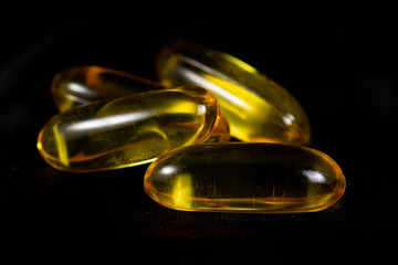 cod liver oil tablets - dietary supplement derived from liver of cod fish