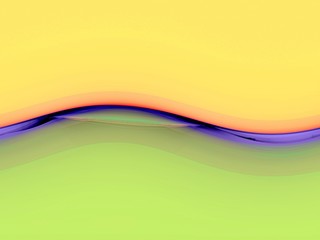 Light yellow and light green background separated by a wavy purple line.3D render másolata