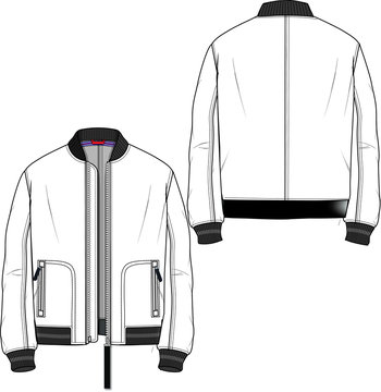 Jacket Garment Sketch Vector Men Women