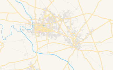 Printable street map of Sangli-Miraj & Kupwad, India