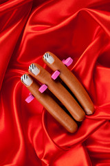 sausage french manicure