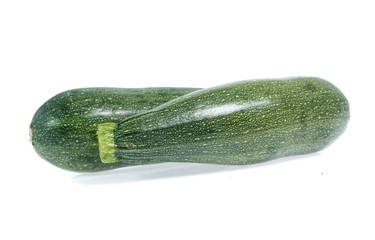 Fresh zucchini on white backgruond