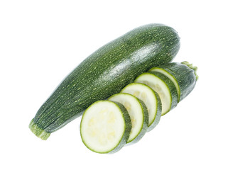 Fresh  zucchini isolated on a white background