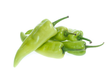 green pepper isolated on a white background