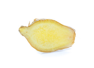 ginger root on white background