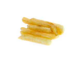 french fries on a white background