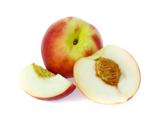 Peach isolated on white