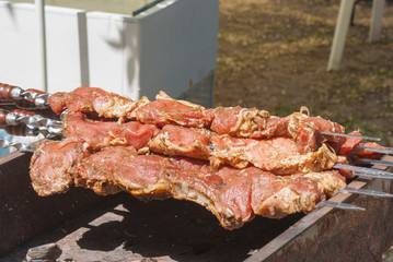 meat on grill