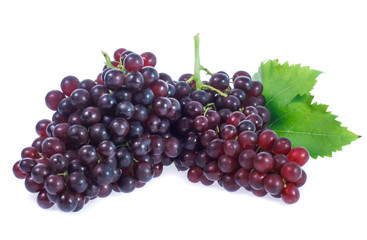 red grapes  isolated on white
