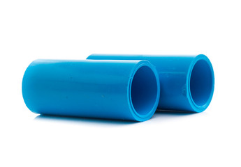 pvc pipe connection isolated on white background