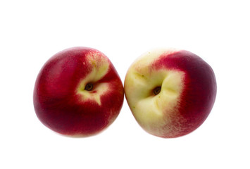 nectarines isolated on white background