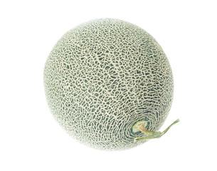 green melon isolated on white background