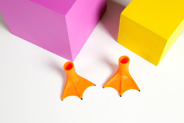 duck legs and coloured cubes