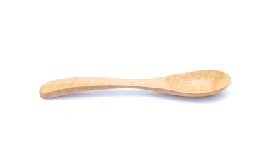 spoon wood isolated on white background