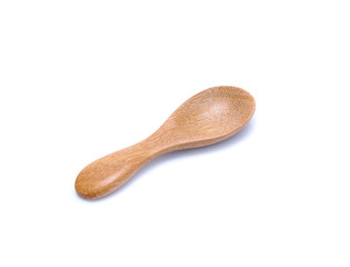 spoon wood isolated on white background