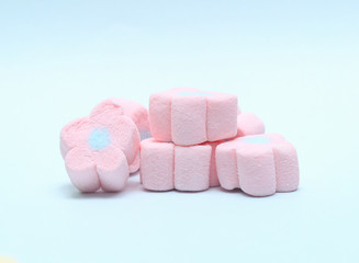 Marshmallows isolated on white background