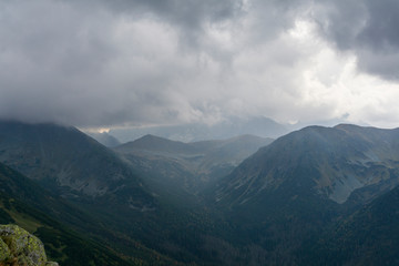 Fototapeta na wymiar Heavy clouds before the storm. Tatra Mountains.
