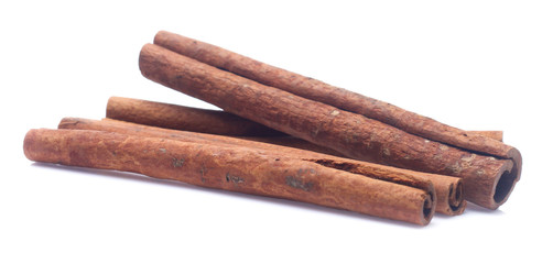 cinnamon isolated on white background