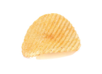 Potato chips isolated on white