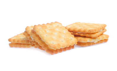 Cracker isolated on over white background
