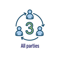 Logistics icon showing movement - one place to the next