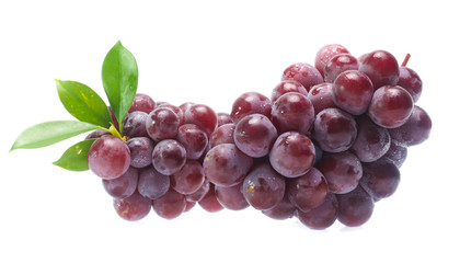 red grape  isolated on white