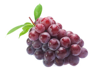red grape  isolated on white