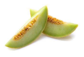 cantaloupe melon isolated on white