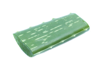 Aloe sliced, isolated on a white background