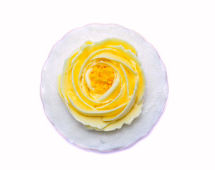 colorful cupcakes isolated on a white background