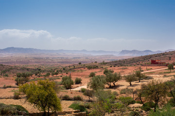 High Atlas Mountains in Imlil is a mountain range in central Morocco, North Africa, Beautiful nature landscape