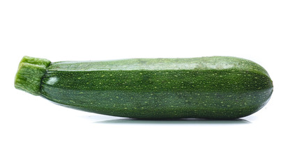 Fresh zucchini isolated on white (cucumber)