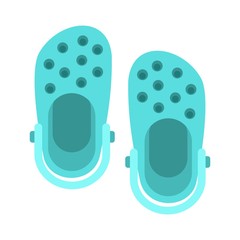 Aquapark slippers icon. Flat illustration of aquapark slippers vector icon for web design